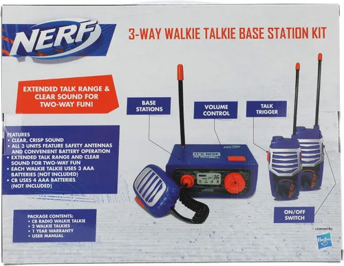 Miniatura 9 de Walkie Talkies - Juego de 3 piezas de estación base de Walkie Talkie para niños y adultos, radio de tres vías de radio larga con control de volumen