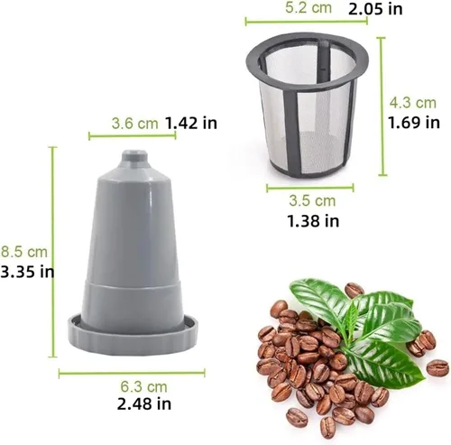 Miniatura 2 de WOTOW Juego de filtros de café reutilizables para K Cups Filtro de repuesto para Keurig My Style carcasa de filtro compatible con la serie B30 B40