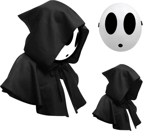 Miniatura 9 de Máscara de chico tímido, máscara de anime blanca, máscara de Halloween, máscara divertida para disfraz de Halloween, accesorios de cosplay Niña