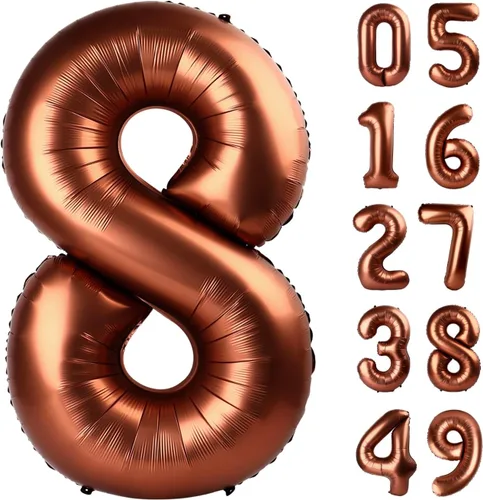 Miniatura 288 de Globo de cumpleaños número 4 dorado de 40 pulgadas, globos gigantes del número cuatro 14 24 34 40 44 2024, globos grandes de lámina de mylar para Oro