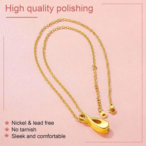 Miniatura 70 de FindChic Collares personalizados con urna para cenizas, barra vertical, gato, luna, reloj de arena, garra de perro, acero inoxidable, chapado en oro
