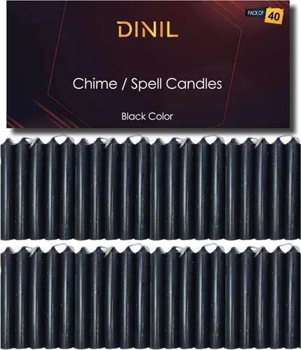 Miniatura 4 de Dinil – Velas de Hechizo y Campanilla (40 Velas Rojas) – Mini Velas Cónicas Premium de 4" x 1/2" para Rituales, Cumpleaños, Altar, Hechizos, Velas