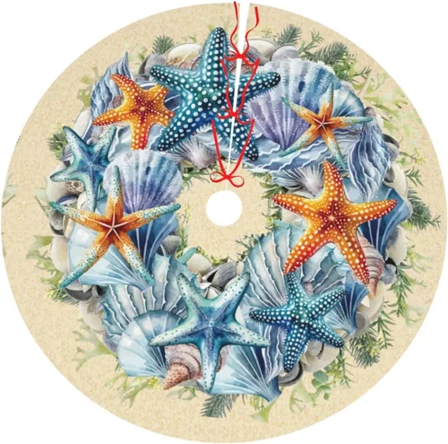 Miniatura 8 de Alfombra de césped de fútbol americano, divertido deporte, verde, 36 pulgadas, falda de árbol de Navidad, tapete, suministros divertidos