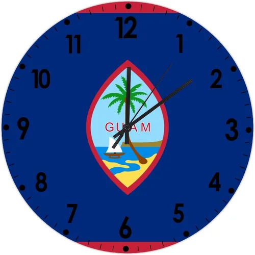 Miniatura 123 de Cheyan Reloj de pared con bandera de Canadá de 12 pulgadas, silencioso, sin tictac, de PVC, funciona con pilas, reloj redondo decorativo, regalo