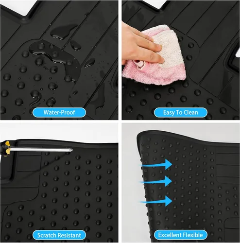 Miniatura 5 de Tapetes para el piso del auto a medida para Mini Cooper Countryman F60 2017-2024, de goma negra, protección para todo tipo de clima, revestimiento