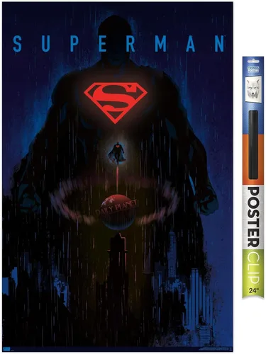 Miniatura 17 de DC Comics: Dark Artistic - Póster de pared de Superman, 34 pulgadas de largo x 22.4 pulgadas de ancho, versión premium sin marco