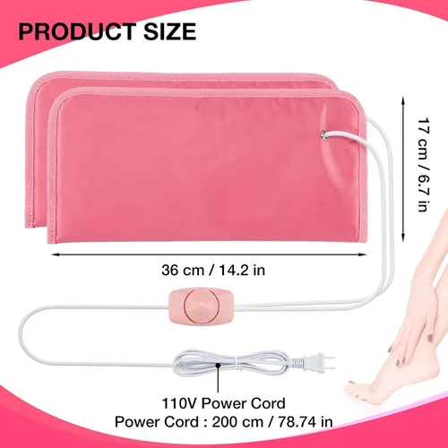 Miniatura 6 de Noverlife Guantes eléctricos con calefacción para tratamiento de cera de manos de parafina, guantes calentadores de manicura para arte de uñas