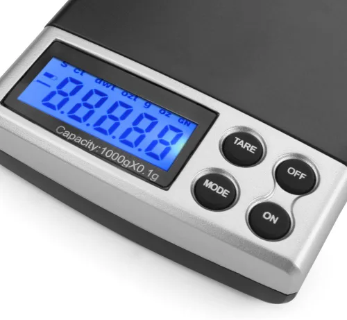 Miniatura 6 de Flexzion Báscula digital de bolsillo para gramos de joyería, moneda de oro y plata, escala de gemas de 35.27 oz x 0.00 oz de alta precisión