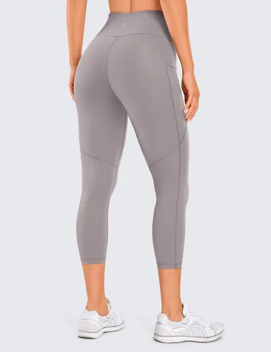 Miniatura 2 de CRZ YOGA Leggings capri de entrenamiento con sensación desnuda para mujer, 21 pulgadas, cintura alta, control de abdomen, pantalones de yoga