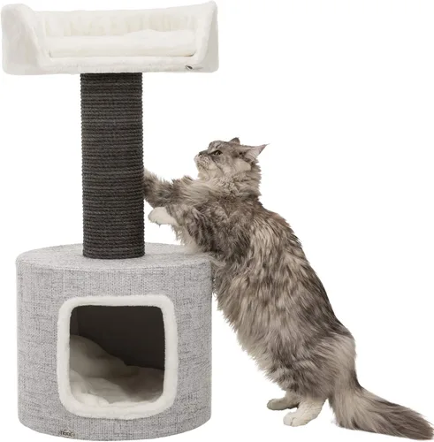 Miniatura 2 de Trixie Fonda Rascador para gatos de 39 pulgadas, rascador para gatos con base de tela suave y cuerda de sisal duradera, para gatos grandes con base