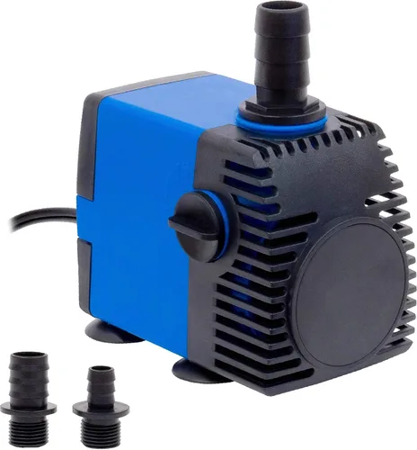 Bomba de agua sumergible 528 GPH – Acuarios, fuentes, hidroponía y bomba de estanque, elevación de 8.2 pies, 45 W Azul; 1 paquete