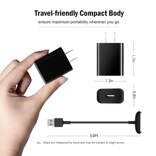 Miniatura 5 de Cargador de pared rápido para Fitbit Inspire 2, Cargador Fit bit Ace 3 para niños, Cable de carga USB de repuesto para Fitbit Inspire 2 HR