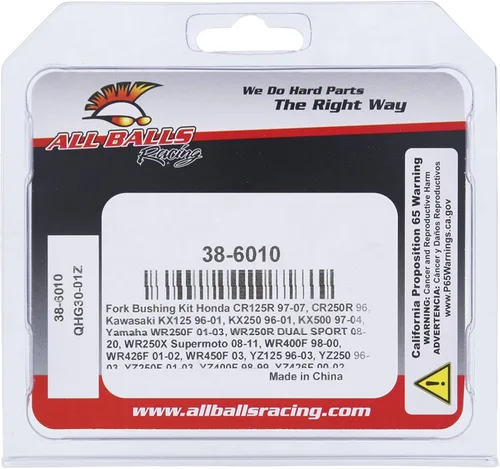 Miniatura 4 de All Balls Kit de bujes de horquilla de carreras compatible con/repuesto para Honda Cr125R 97-07, Cr250R 96, 38-6010