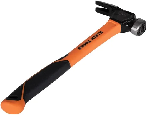 Miniatura 11 de Klein Tools 832-26 - Martillo de carpintero de 26 onzas con garra de lineal, mango de fibra de vidrio, resistente para postes de servicios públicos