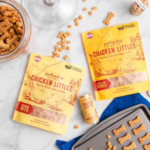Miniatura 6 de Polkadog Chicken Littles - Trozos crujientes de entrenamiento para perros, todos naturales, golosinas de entrenamiento saludables con ingredientes