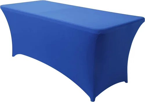 Miniatura 81 de Obstal Funda de mesa de elastano elástica de 4 pies para mesas plegables estándar, paquete de 2 manteles rectangulares universales ajustables