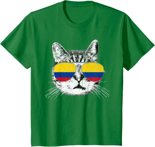 Miniatura 49 de Camisa de bandera de Colombia, orgullo colombiano, gato, hombres, mujeres, niños, camiseta de regalo
