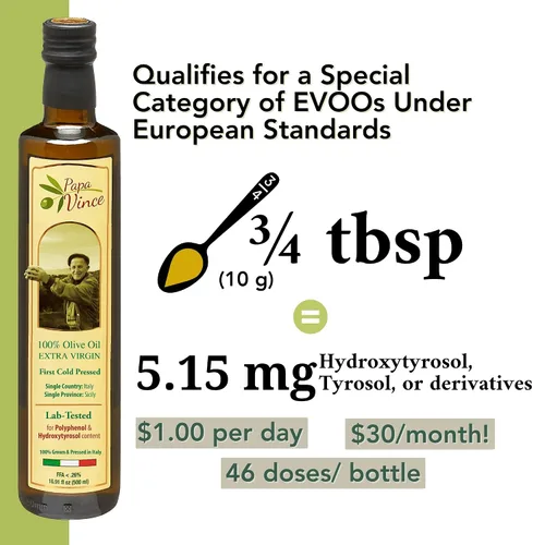 Miniatura 5 de Aceite de Oliva Extra Virgen Papa Vince - Primera Prensa en Frío de Cosecha Familiar 2024/25, Rico en Polifenoles, Sutil Acabado de Pimienta, Sin