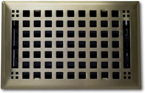 Miniatura 12 de Madelyn Carter Cubierta de ventilación de estilo artesanal contemporáneo, interior de acero fundido sólido, controla el flujo de aire, 2 x 10 Blanco