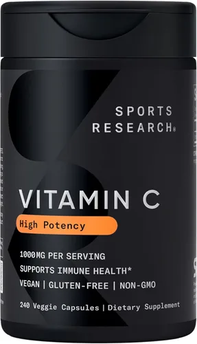 Miniatura 9 de Sports Research® Suplemento de Vitamina C Liposomal de Alta Potencia 1000 mg – Certificado Vegano, Sin OMG, Sin Gluten Antioxidante y Apoyo
