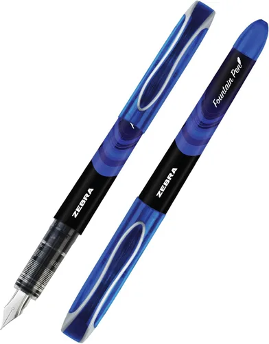 Miniatura 2 de Zebra Pen Pluma estilográfica, fina 0.024 in, tinta azul, paquete de 12