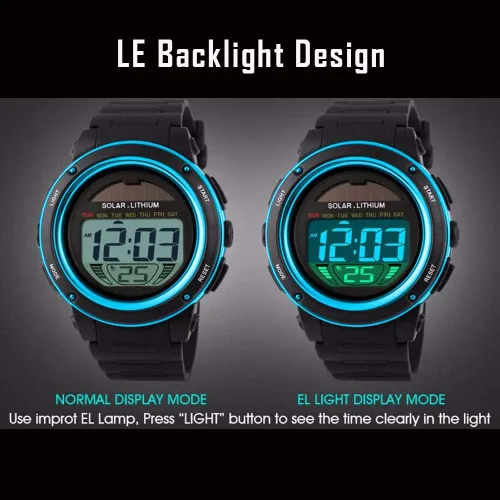 Miniatura 5 de TOOCAT Reloj para niños, reloj deportivo digital al aire libre 50M impermeable reloj de pulsera eléctrico para niño y niña, cronómetro, cronógrafo
