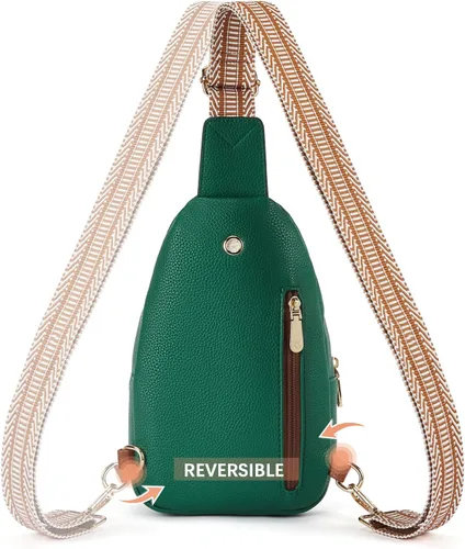 Miniatura 4 de BOSTANTEN Bolso bandolera pequeño para mujer, bolso cruzado de cuero, riñonera, bolsa de pecho para viajes
