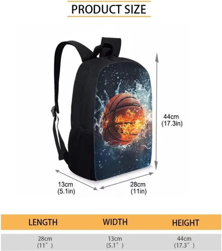 Miniatura 136 de HUGS IDEA Los animales frescos 3D niños escuela libro bolsa niños impresión mochilas, Baloncesto, Moderno