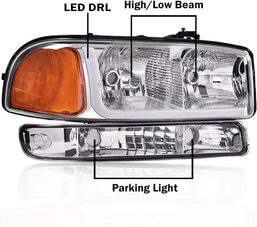 Miniatura 5 de PIT66 Conjunto de faros delanteros LED DRL compatible con Chevy Colorado GMC Canyon 2004-2012/2006 Isuzu i-280 i-350/07-08 Isuzu i-290 i-370