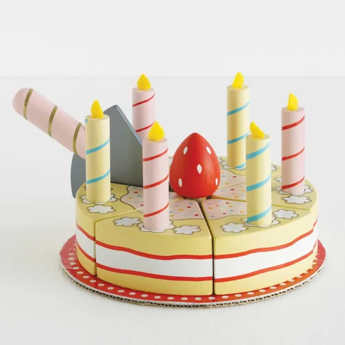 Miniatura 4 de Le Toy Van - Honeybake - Juguete de madera de vainilla para niños, pastel de cumpleaños, comida de simulación, perfecto para juegos de roles