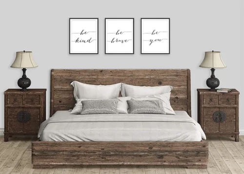 Miniatura 6 de DREAM BIG PRINTABLES Impresiones artísticas de pared "Sé amable, sé valiente, sé tú mismo" (juego de 3) - sin marco - 20x25 cm de arte motivacional