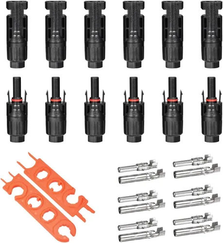 Miniatura 9 de ELFCULB Tapa de conector de panel solar, resistente a la intemperie, tapa macho y hembra para conector de panel solar (6 pares)