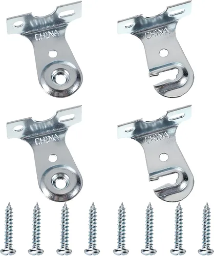 Sumnacon 4 soportes de metal para persiana, 4 piezas de herrajes para persianas enrollables, montaje exterior con tornillos, soporte resistente para