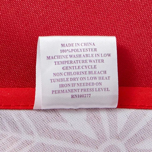 Miniatura 3 de Violet Linen Manteles rojos decorativos con diseño de copos de nieve navideños - 60" redondos