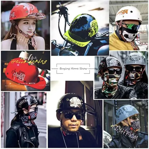 Miniatura 2 de Casco de béisbol de motocicleta, aprobado por DOT, casco de motocicleta para hombre, casco de motocicleta alemán, unisex, para ciclomotor, scooter, 3