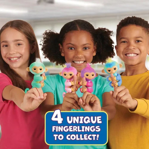 Miniatura 7 de Fingerlings Nuevo Mono Bebé Interactivo 2023 Reacciona al Tacto – Más de 70 Sonidos y Reacciones – Harmony (Rosa)