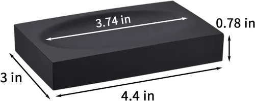 Miniatura 3 de Jabonera negro mate, jabonera mate, soporte para jabón para baño, cocina, lavadero, tocador para colocar jabón, esponjas, bandeja de joyería