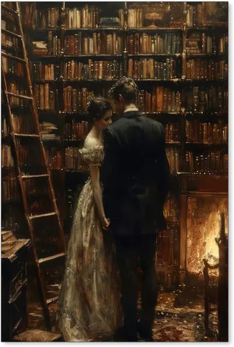 Miniatura 27 de Pósteres vintage de la biblioteca Moody de estilo gótico oscuro, academia estética, arte de pared, libro victoriano antiguo, impresiones en lienzo