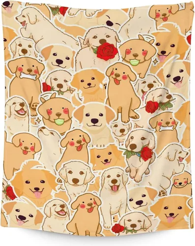 Miniatura 13 de Golden Retriever - Manta de regalo – 30 x 40 pulgadas, bonita manta de perro para amantes de los perros, niños, niños y niñas, mantas suaves