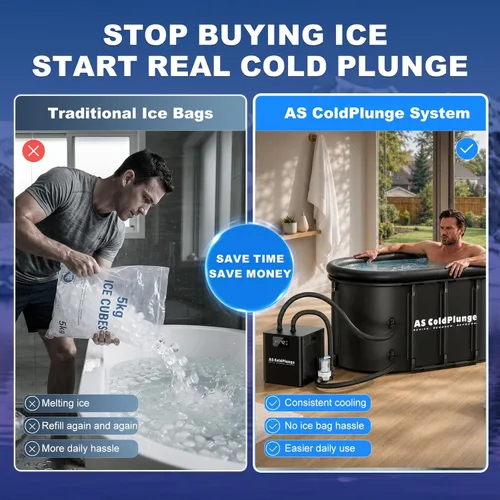 Miniatura 3 de Kit de Enfriador de Baño de Hielo y Tina de Sumersión Fría AS ColdPlunge, Enfriador de Sumersión Fría de 1/3HP con Bomba Externa y Filtro, Tina