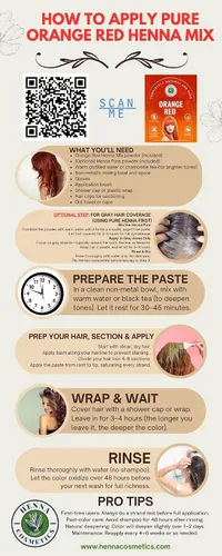 Miniatura 3 de Henna Cosmetics - Tinte para el cabello y barba de henna para hombres Polvo de henna rojo naranja para el cabello Tinte orgánico para el cabello