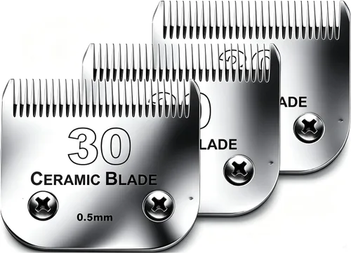 Miniatura 28 de 3 piezas 30 cuchillas para cortapelos de aseo canino Compatibles con Andis Pet Clipper/Oster A5/Wahl KM Series Cortapelo para perros, cuchilla