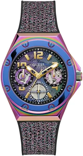 GUESS Reloj de 1.575 in para mujer - Correa multicolor Multi Dial Iridescent Case, Varios colores, Classic