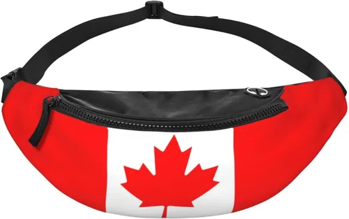 Miniatura 2 de Riñonera cruzada con la bandera de Estados Unidos, para hombres y mujeres, para viajes, caminar, correr, senderismo, pesca., Canada flag