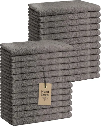 Miniatura 18 de Toallas de baño básicas medianas de 24 x 48 pulgadas, paquete de 6, color beige, suaves y absorbentes, toallas de algodón multiusos para baño, spa