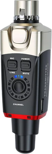 Miniatura 13 de Xvive U35C - Sistema de micrófono inalámbrico 5.8GHz con transmisor y receptor XLR inalámbrico para micrófono de condensador, mezclador de audio, 70C