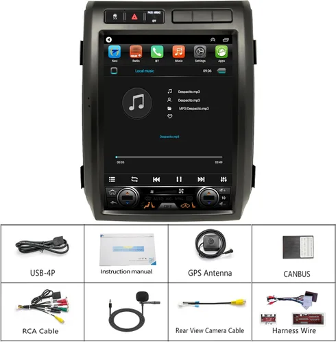 Miniatura 6 de Para Ford F150 actualización de radio 2009 2010 2011 2012, sistema estéreo de CPU de 8 núcleos, pantalla táctil de 12.1 pulgadas, Carplay y Android