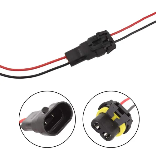 Miniatura 4 de Winka 9005/9006/H10 Adaptador macho Arnés de cableado Enchufes Conector precableado Enchufe Enchufe para Luz antiniebla de Coche