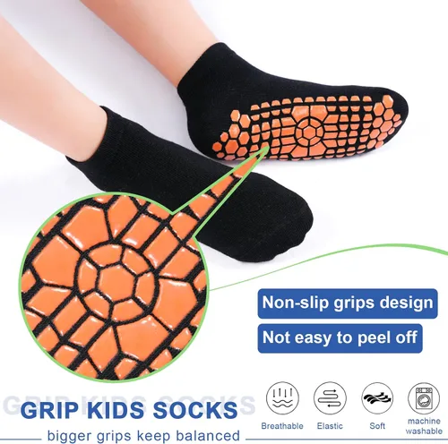 Miniatura 5 de HYCLES Calcetines Antideslizantes para Niños y Niñas Pequeños Calcetines de Agarre para Tobillo Calcetines Adhesivos Antideslizantes para Niños 6