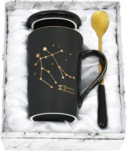 Miniatura 11 de YHRJWN Regalos de Acuario para Mujeres, Taza de Café de Constelación de Acuario, Regalos de Cumpleaños de Enero y Febrero para Mujeres Amantes